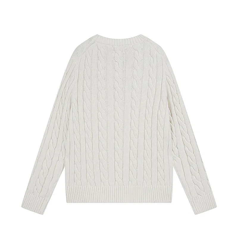 Style No. 2503 P220 Polo Ralph Lauren solid color comfortable thick cable twist knitted sweater Color: cream black navy gray Size: S (recommended within 120) m (recommended within 140) L (recommended within 160) xL (recommended within 180)